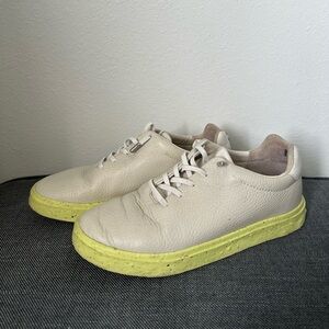 Rag & Bone Cream Sneakers with Yellow Sole